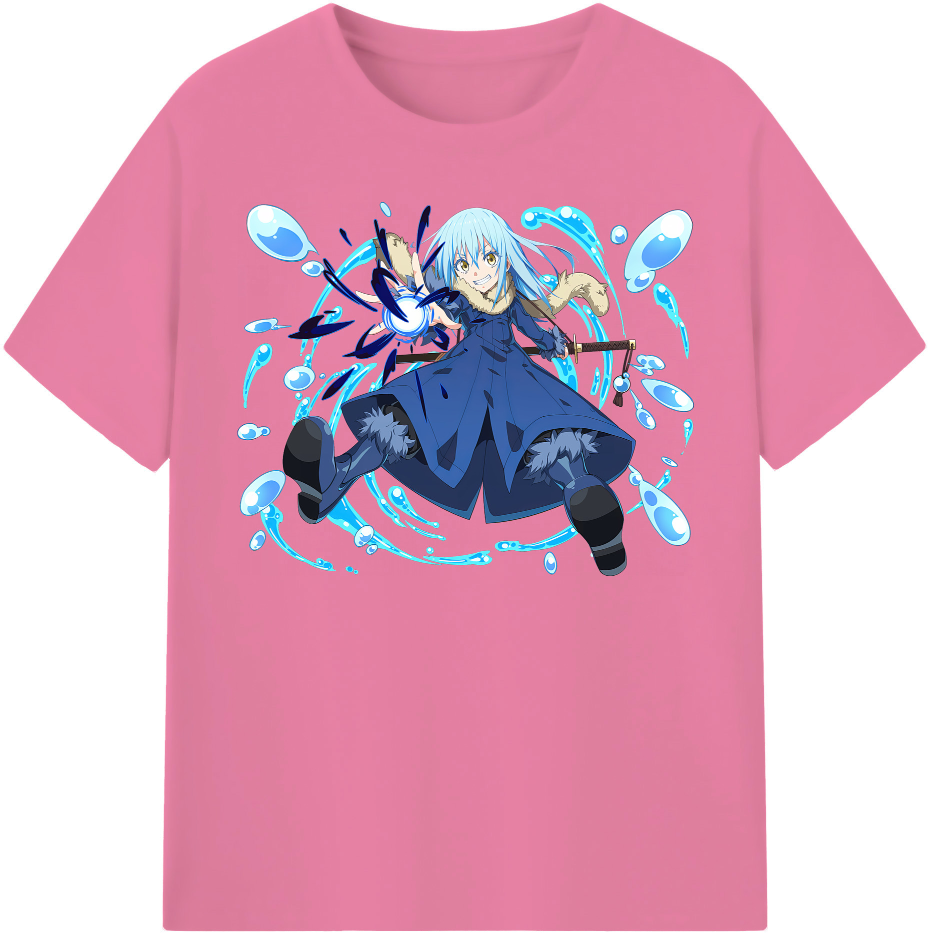 （画像用） 転スラ Regarding Reincarnated to Slime 綿100％半袖Tシャツ（フロントプリント）